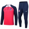 Atlético Madrid Quarter Zip Tute Felpe da Allenamento 2023-24 Rossa per Uomo